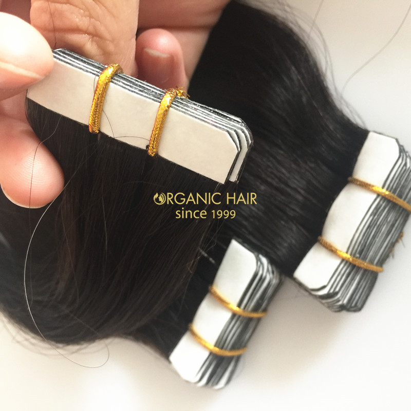 Natural color tape hair extensions uk